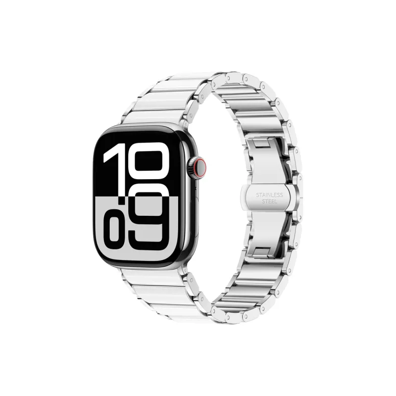 IBOANN Apple Compatibility Watch Band 15cm Ceramic, Stainless Steel Material-6