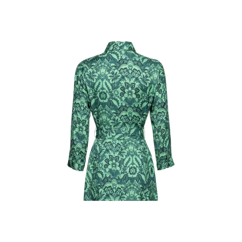 PINKO Long Sleeved Dress Women's Green-4
