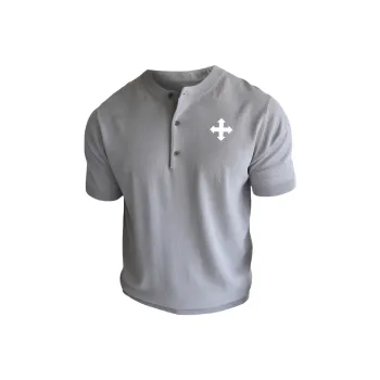 WALLPAINTER T Shirts Men Gray White