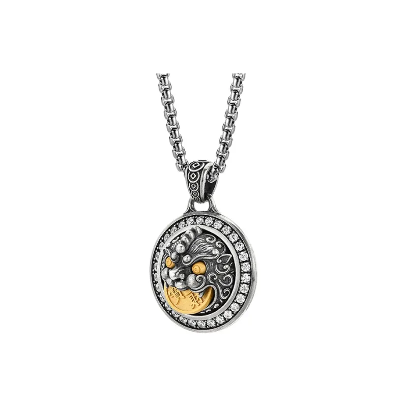 MYSH 925 Sterling Silver Necklaces Men's-1