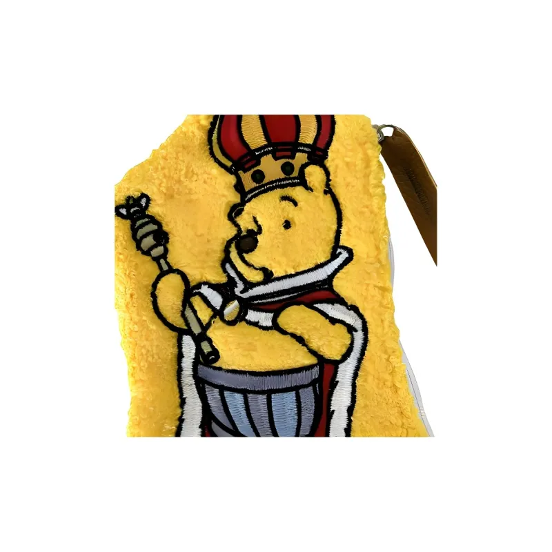 Disney Winnie The Pooh Series Polyester Key Pouch Coin Purse Women's Yellow & Red-3