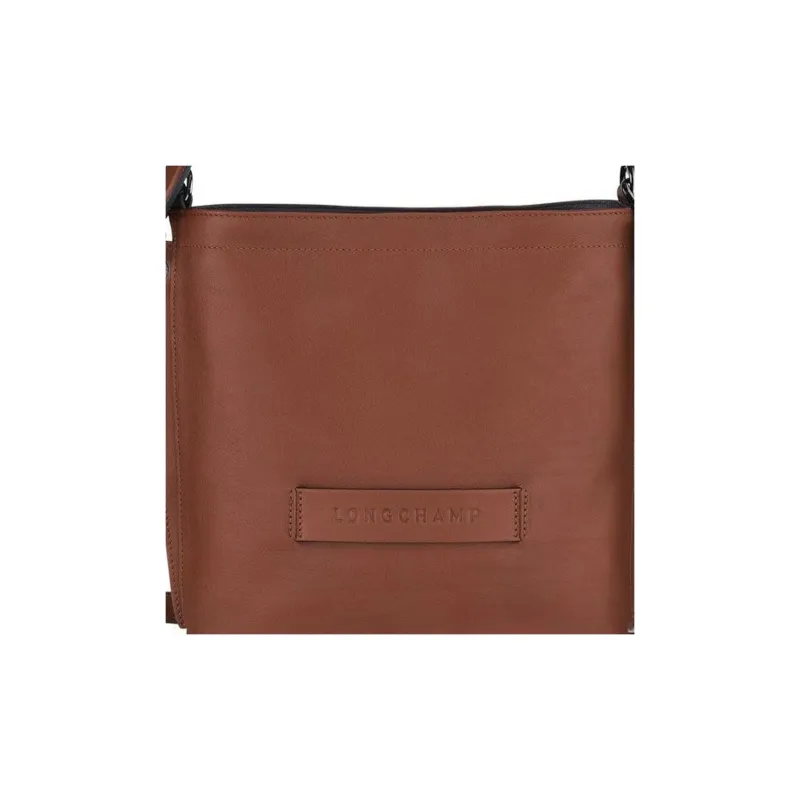 LONGCHAMP Cow Leather Bucket Shoulder Bag, Crossbody Bag, Handbag Small Size Women's Brown-4