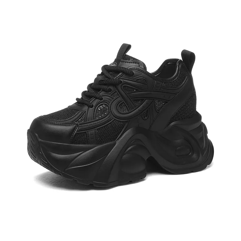 Golden Silk Rabbit Low Top Chunky Sneakers Women's-0