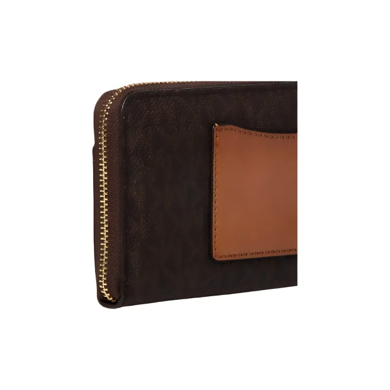 MICHAEL KORS Mercer Leather Card Holder Wallet Women's Brown-3