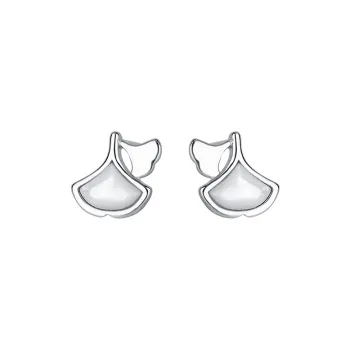 PHOENIXSILY 999 Fine Silver Stud Earrings Women's