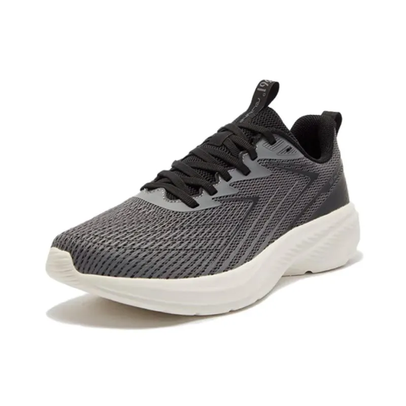 361° Breathable And Slip Resistant Low Top Casual Running Shoes Men's Black White-1