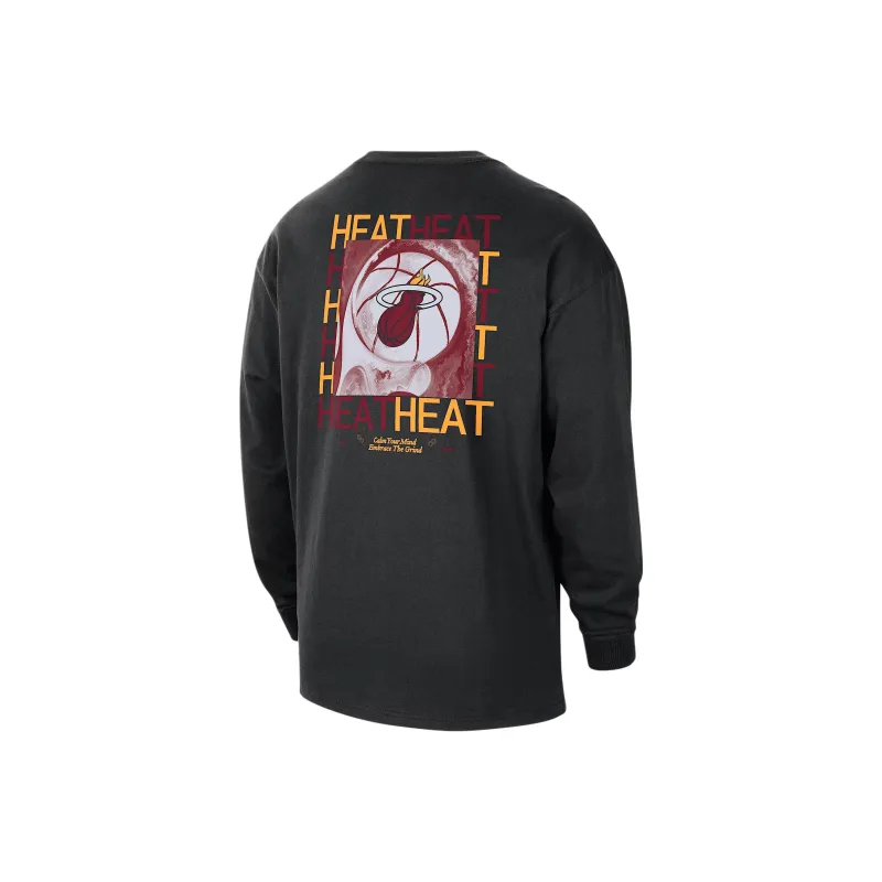 Nike Miami Heat Courtside Men's Nike Nba Max90 Long Sleeve T Shirt-1