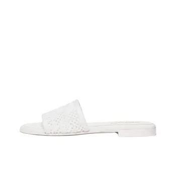 CHANEL 25P Spring Summer Slide Slippers Women's White