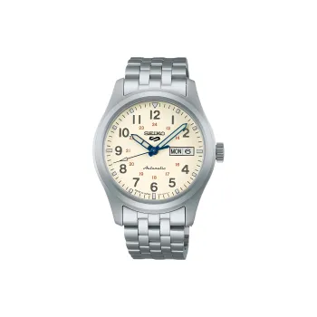 SEIKO 5 Sports Collection Automatic Mechanical Movement Stainless Steel Strap Watch 39.4mm Men's Watches White Dial