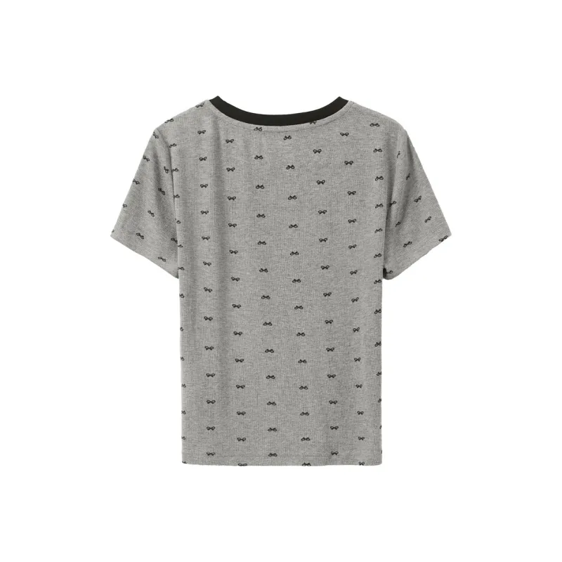 3COLOUR T Shirts Women's Heather Gray-1