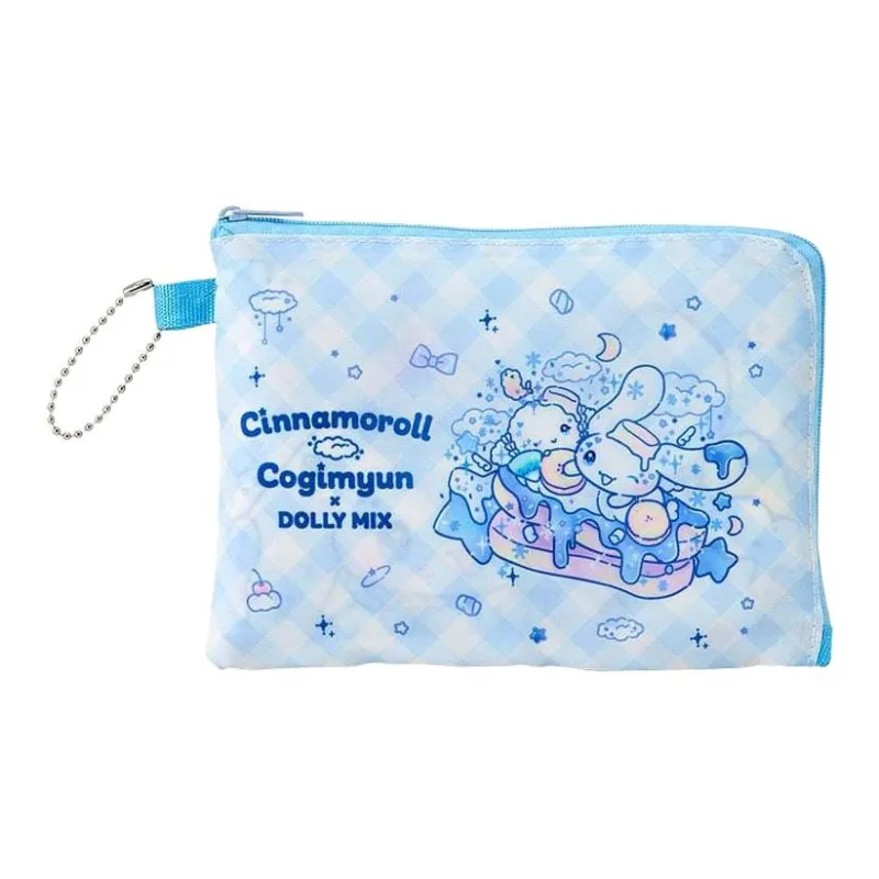 Sanrio DOLLY MIX Collaboration Polyester Tote Bag, Shopping Bag, Shoulder Bag Women's Light Blue-3