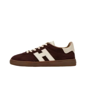 HOGAN Cool Low Top Skateboard Shoes Women's Burgundy