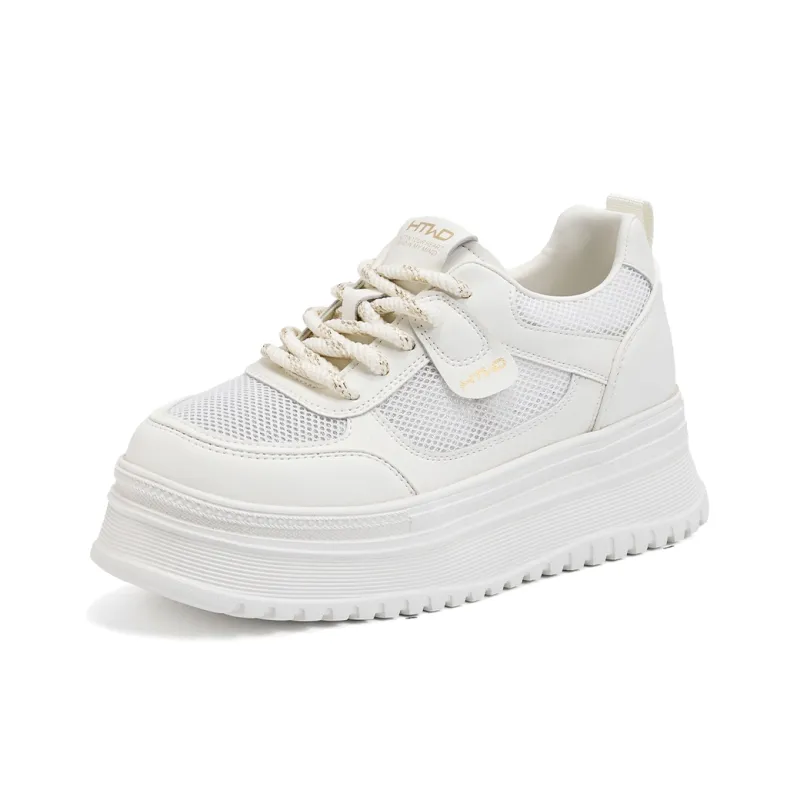 Hotwind Low Top Skateboard Shoes Women's Beige-1