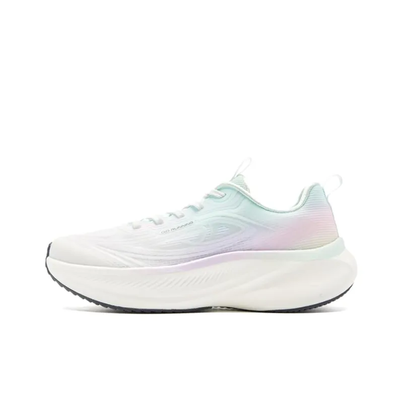 QIAODAN Breathable And Slip Resistant Low Top Casual Running Shoes Women's White-0