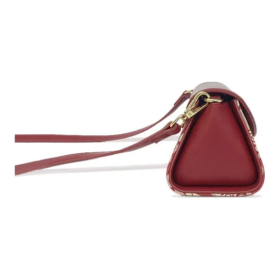 MACK JODAER Synthetic Leather Shoulder Bag, Crossbody Bag Regular Women's Burgundy-2