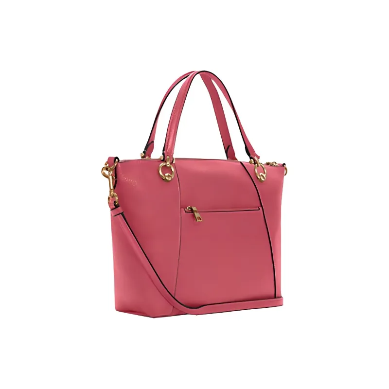 COACH Kacey Leather Shoulder Bag, Crossbody Bag, Dumpling Bag, Handbag Trumpets Women's Watermelon Red-1