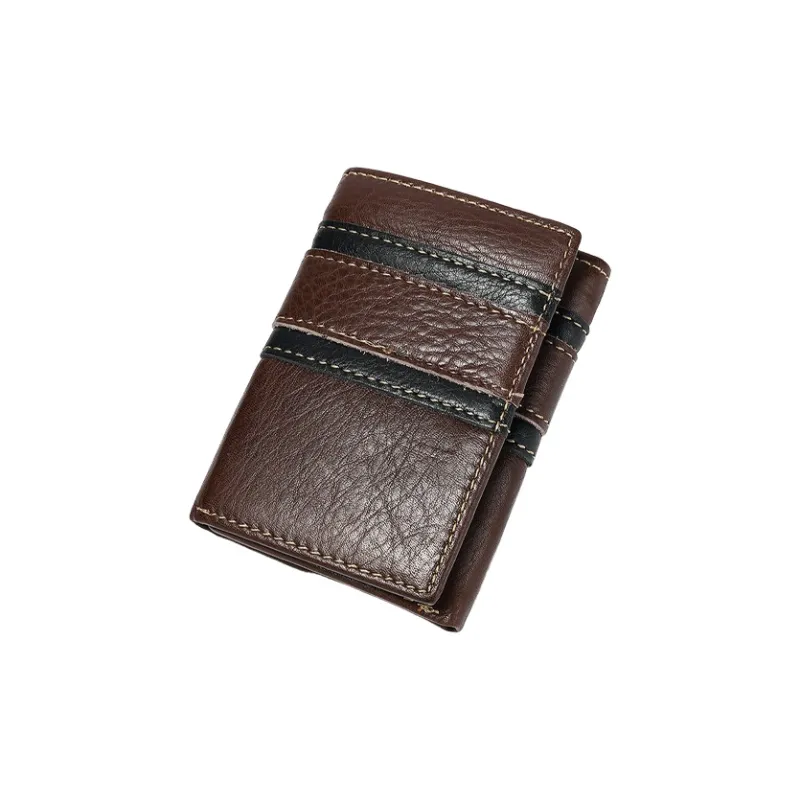 Yalu Top Grain Cow Leather With Polyester Wallet Men's Multicolor-1