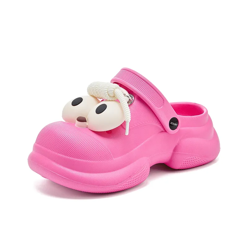 JOSINY Timeless Perforated Collection Clogs Women's Peach Red-1