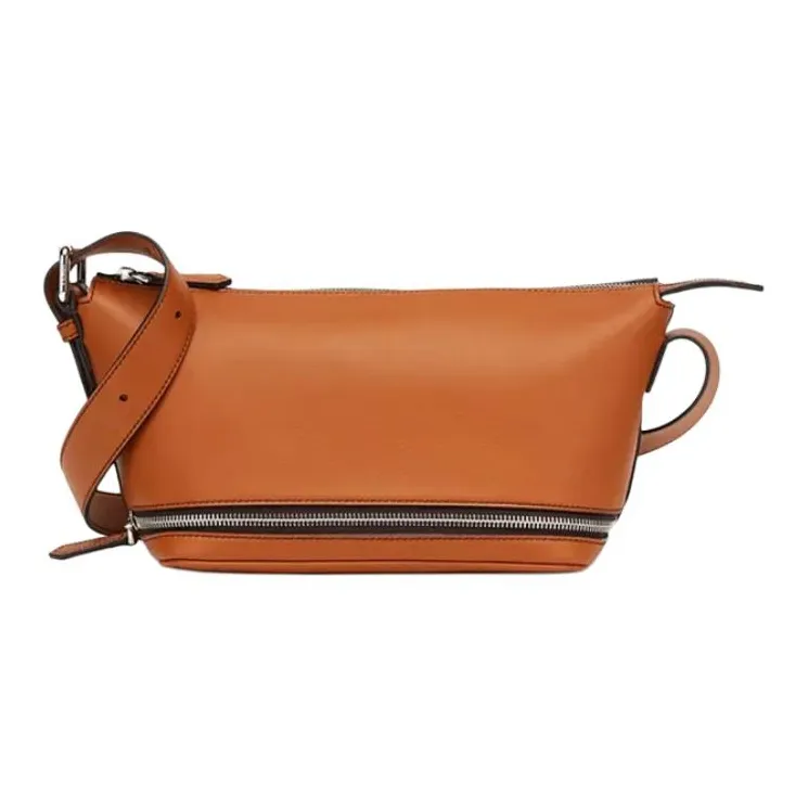FENDI Leather Sling Bags One Shoulder Crossbody Fanny Pack Men's Brown-1