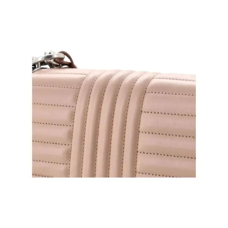PRADA Leather Shoulder Bag Medium Size Women's Pink-4