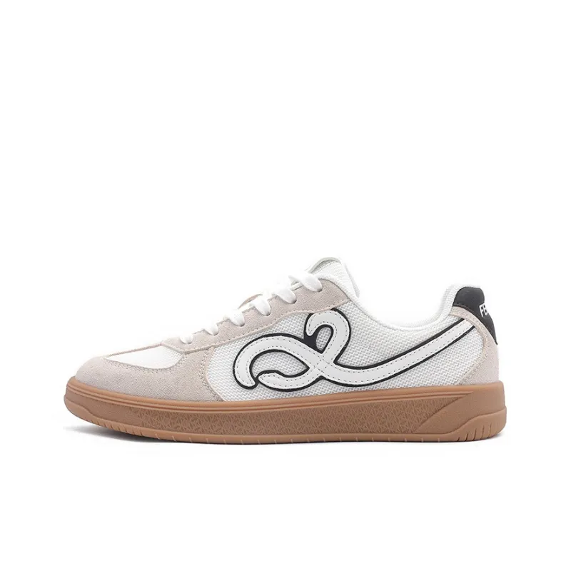 Feiyue Wear resistant And Lightweight Low Top Skateboard Shoes Women's Beige Gray-0