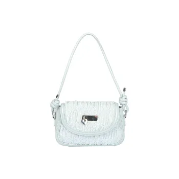 Homeboisportclub Composite Leather Shoulder Bag Women's Light Blue