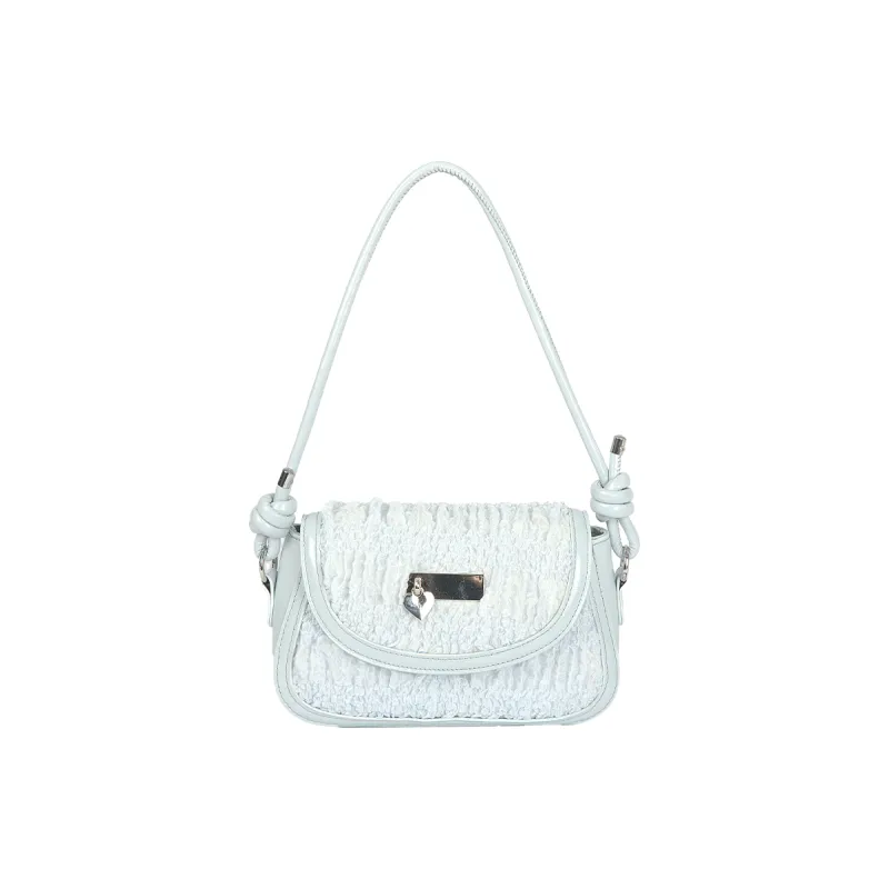 Homeboisportclub Composite Leather Shoulder Bag Women's Light Blue-0