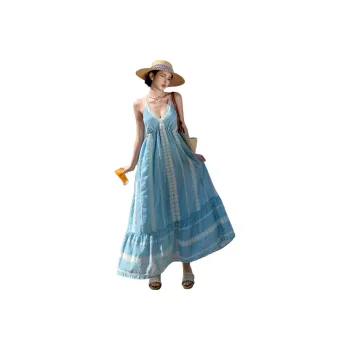 AURORA MUSE Slip Dresses Women's Blue