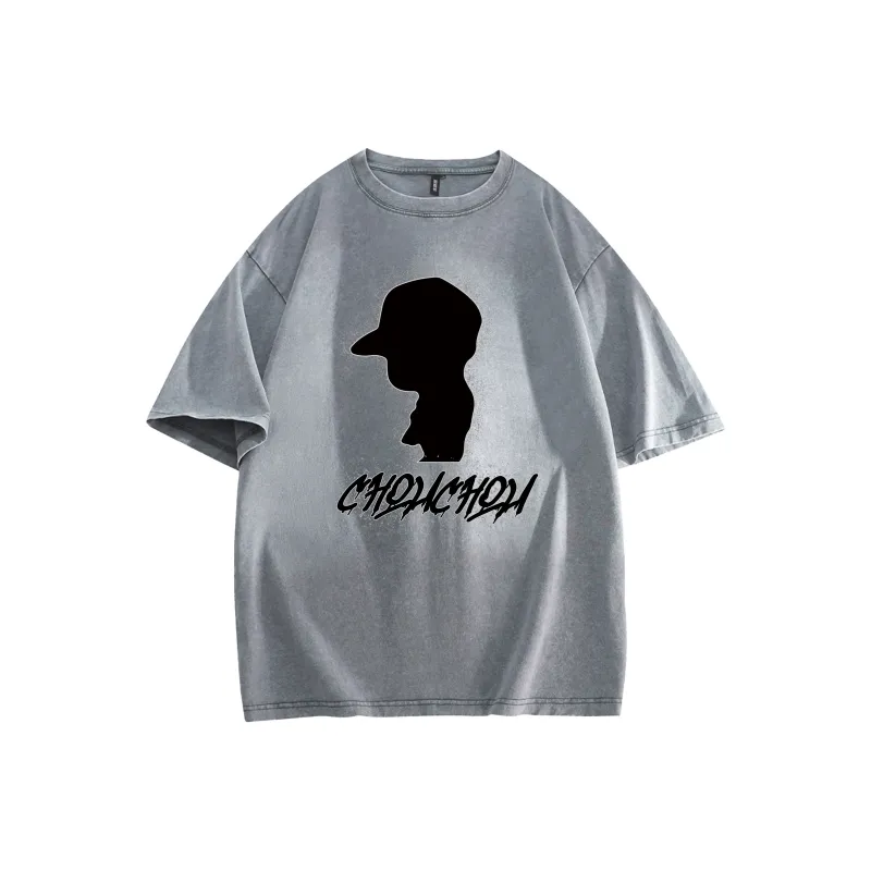 CHOUCHOUS Drop Shoulder Sleeve T Shirt Women's-3