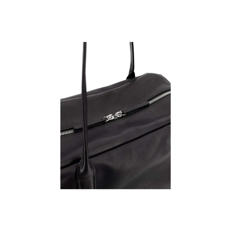 THE ROW Leather Shoulder Bag Regular Women's Black-3