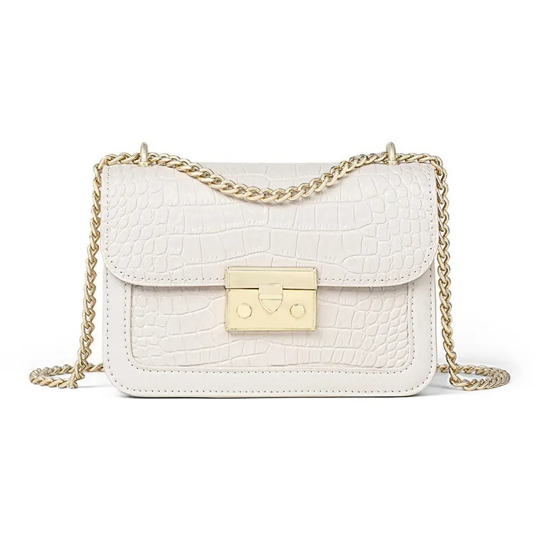 CNNCOO Split Cow Leather Shoulder Bag Regular Women's Ecru-3