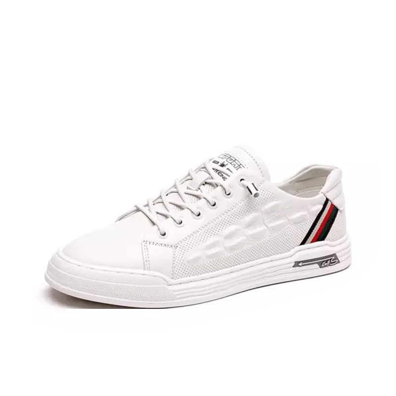 Spider King Low Top Skateboard Shoes Men's White-1