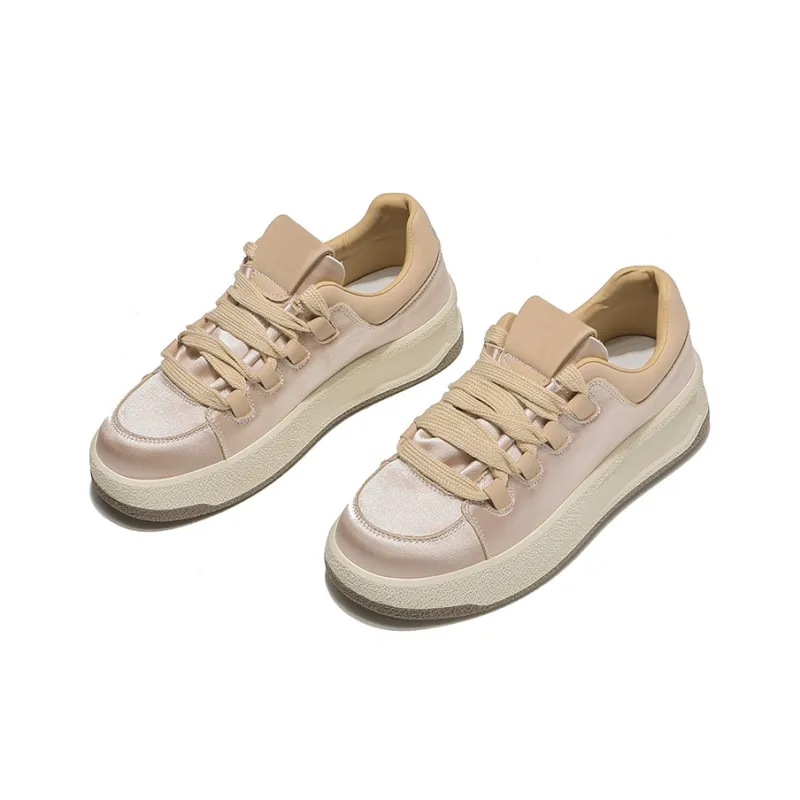 BDED Slip-Resistant Cushioning Breathable Height Increasing Low-Top Skateboard Shoes Women's-1