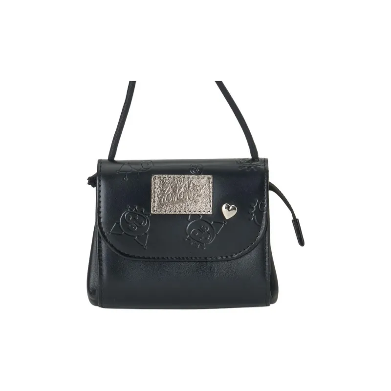 Sanrio Kuromi Cow Leather Crossbody Bag Mini Women's Black-2
