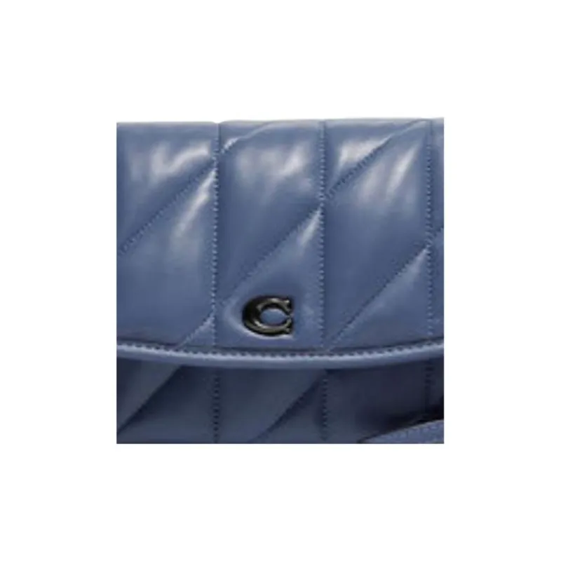 COACH Hayden Leather Pillow Bag Shoulder Bag Women's Blue-4