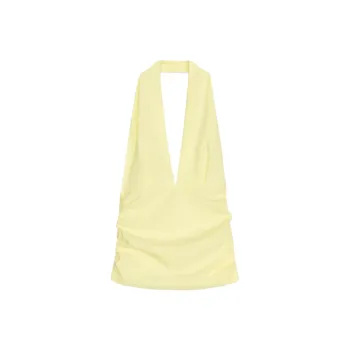 ZARA Tank Tops Women's Yellow