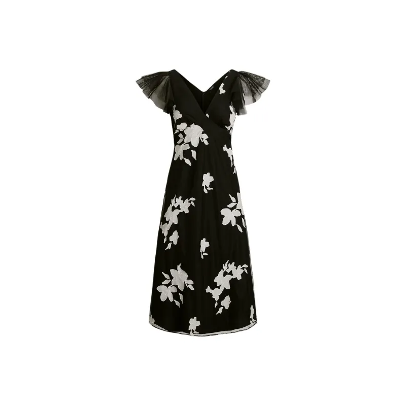 LAUREN RALPH LAUREN Short Sleeved Dress Women's Black-0