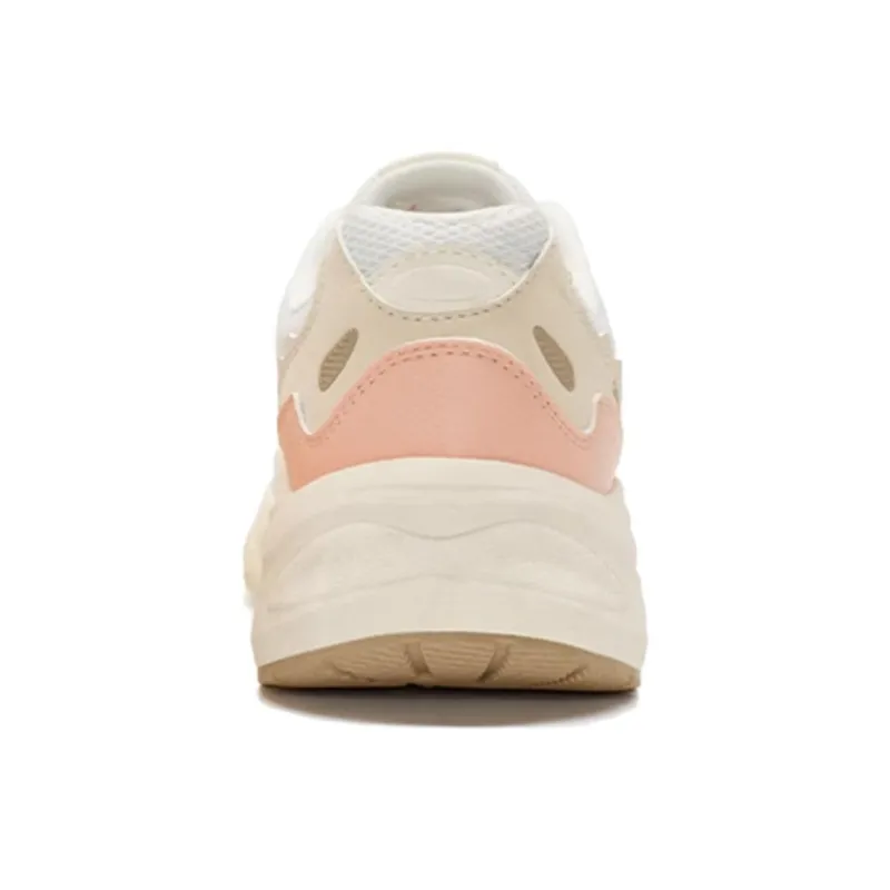 QIAODAN Breathable And Slip Resistant Low Top Casual Shoes Women's White Yellow-1
