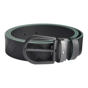 MONTBLANC Leather Belts Unisex Green 3.5CM