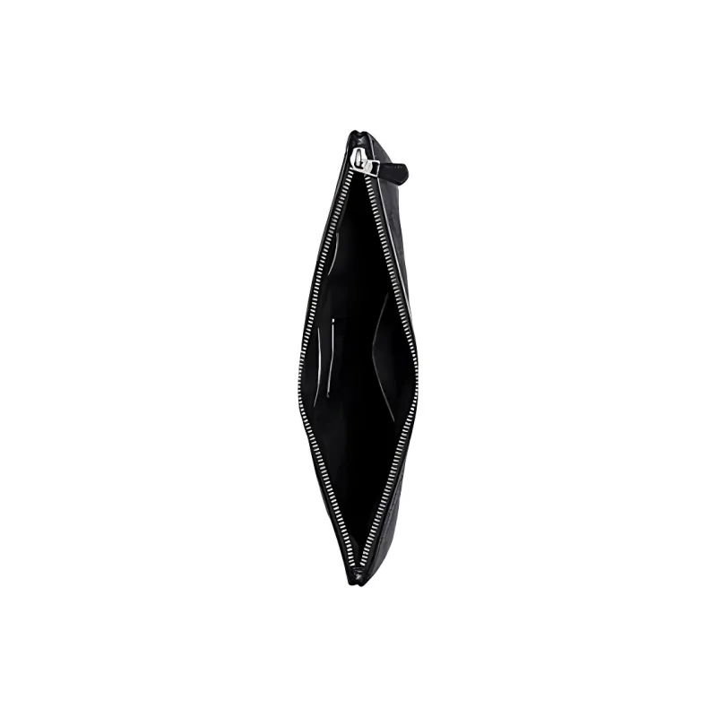 COACH Star Wars Collaboration Pouch Monogram Coated Canvas With Smooth Calfskin Clutch Men's Black-1