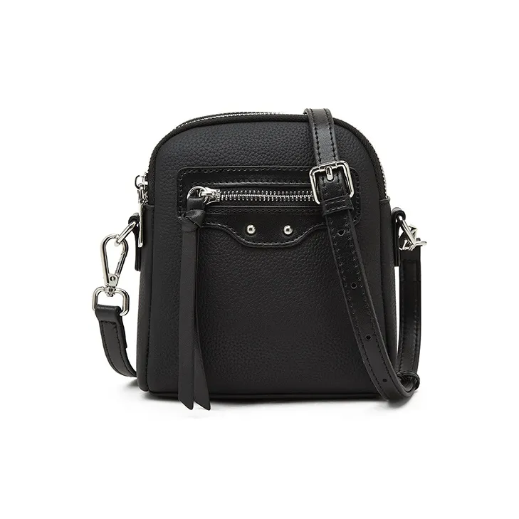Old Man's Head Cow Leather Shoulder Bag, Crossbody Bag Women's Ecru/Black/Gray-8