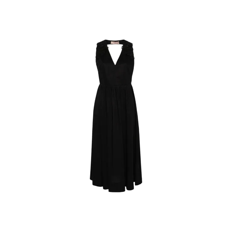 Twinset Floral lace Cotton Midi Dress-0