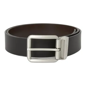 BOSS Cow Leather, Leather, Metal Leather Belts Men's Black 5.5CM