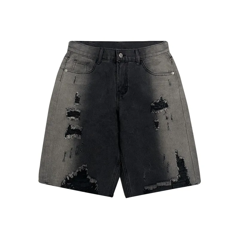 Zomuros Denim Shorts Unisex Black-0