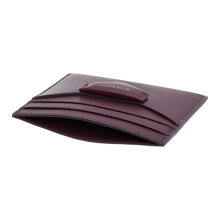 GIVENCHY Antigona Cow Leather Card Holder Women's Burgundy-2