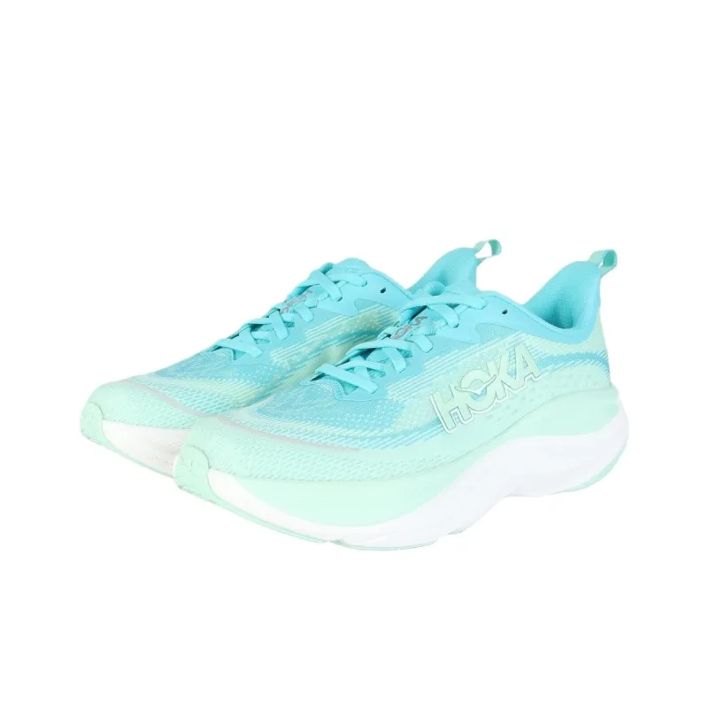 HOKA ONE ONE SKYFLOW Shock Absorbers With Slip Resistant Features Low Top Running Shoes Women's Green Blue-2