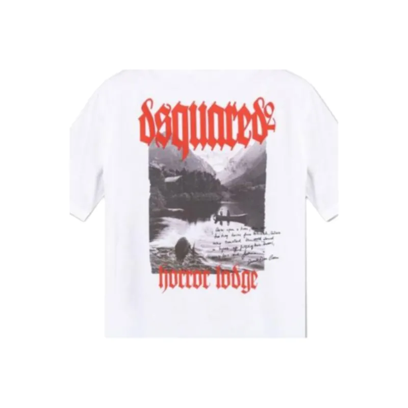 DSQUARED 2 Graphic Printed Crewneck T Shirt-4
