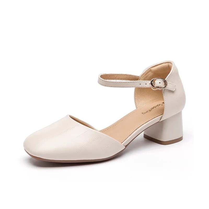 Spider King One Strap Sandals Women's Beige-1