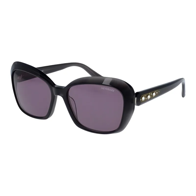 Swarovski Acetate Cat Eye Sunglasses Women's Black-0