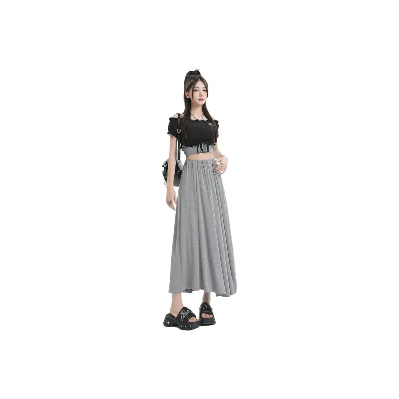 Ordifen Casual Long Skirt Women's-4